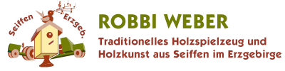 Holzspielzeug Robbi Weber | Seiffen Erzgebirge-Logo