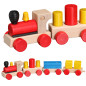 Preview: Eisenbahn aus Holz bunt