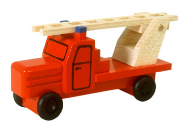 Miniatur Feuerwehr mit Drehleiter, nostalgisch