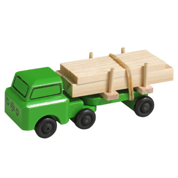 Miniatur LKW Haube, Lastwagen mit Rundholz, natur