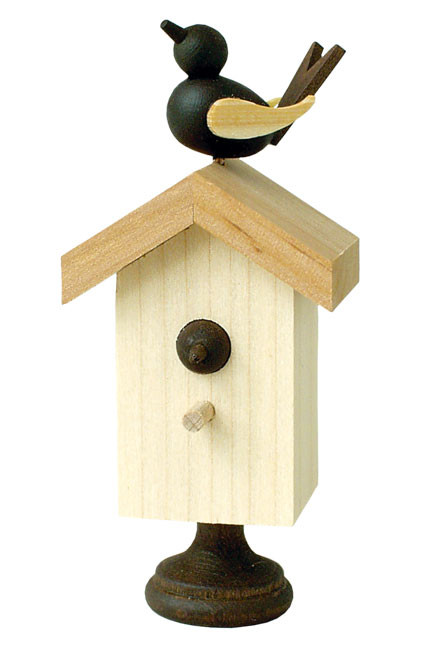 Zwitscherfigur Starhaus mit Singvogel natur
